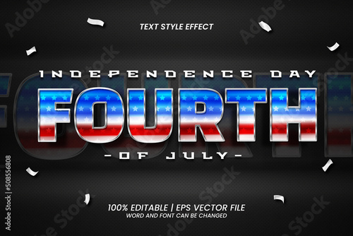 Independence Day Fourth of July 3D Realistic Style