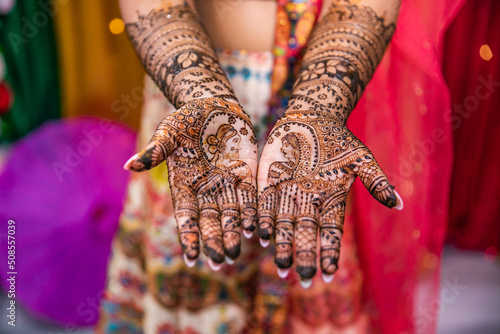 Indian wedding henna mehendi mehndi hands close up