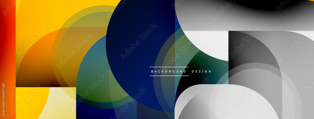 Round triangle shapes lines and circles. Geometric vector illustration for wallpaper banner background or landing page Round triangle shapes lines and circles. Geometric vector illustration for wallpaper banner background or landing page