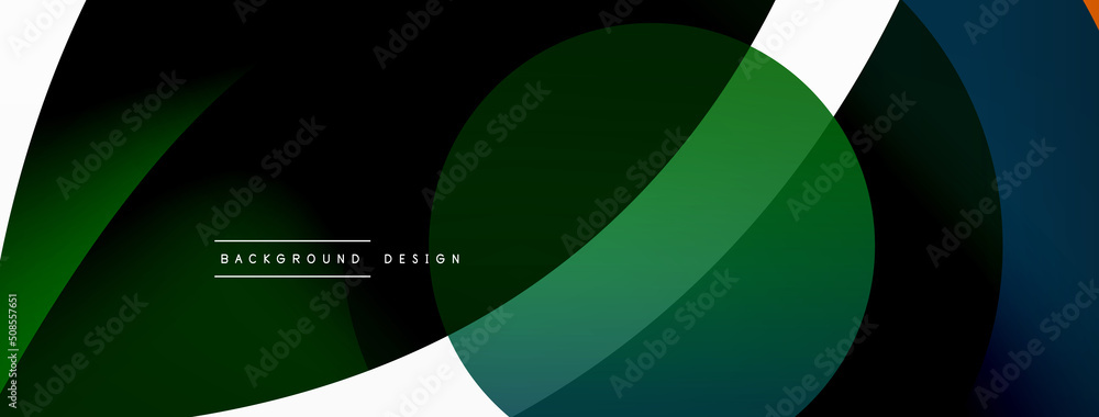 Abstract background with color geometric shapes. Beautiful minimal backdrop with round shapes circles and lines. Geometrical design. Vector illustration Abstract background with color geometric shapes. Beautiful minimal backdrop with round shapes circles and lines. Geometrical design. Vector illustration