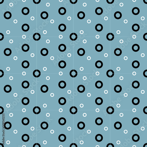 Geometric seamless pattern collection in blue colors