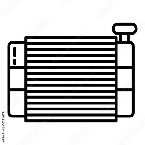 car radiator icon on transparent background