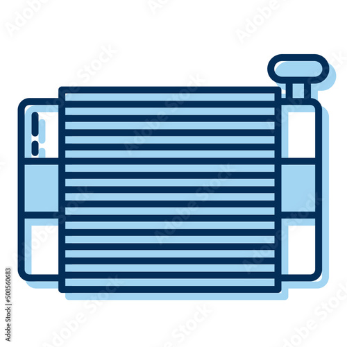car radiator icon on transparent background