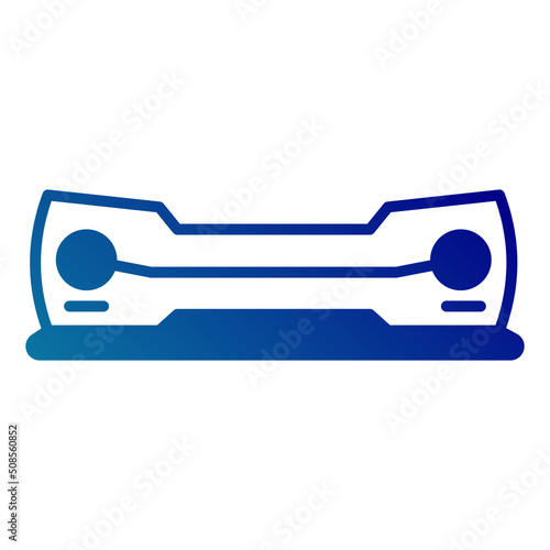 car bumper icon on transparent background