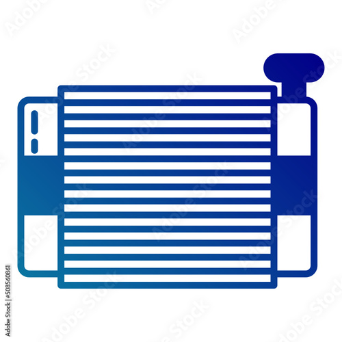 car radiator icon on transparent background