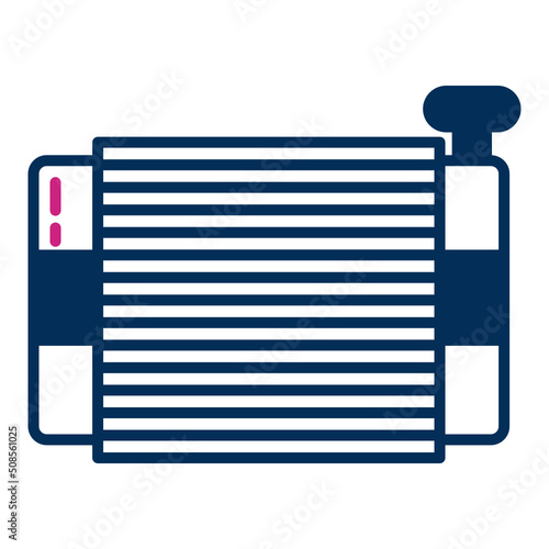 car radiator icon on transparent background