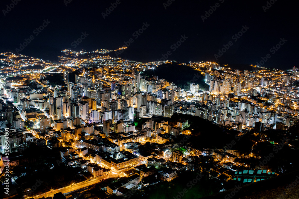 Night view of the city of Juiz de Fora, Minas Gerais, Brasil.