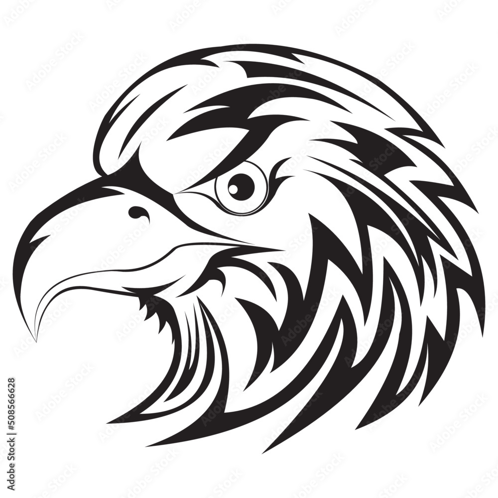 Fototapeta premium eagle head vector illustration