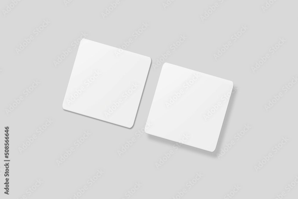 Blank square business card for mockup. 3D Render.
Blank square business card for mockup. 3D Render.