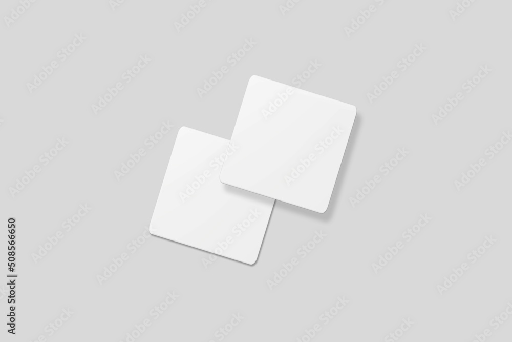 Blank square business card for mockup. 3D Render.
Blank square business card for mockup. 3D Render.