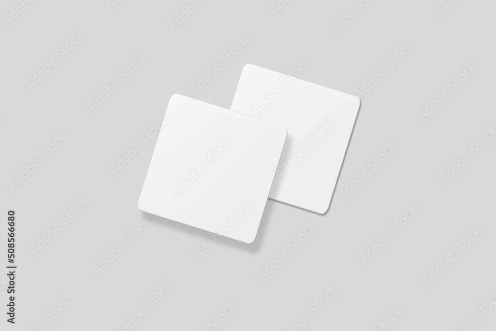 Blank square business card for mockup. 3D Render.
Blank square business card for mockup. 3D Render.