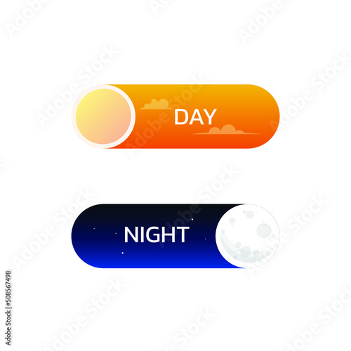 Day and night mode switch button, Light and dark mode Switch, templates for applications and websites.
