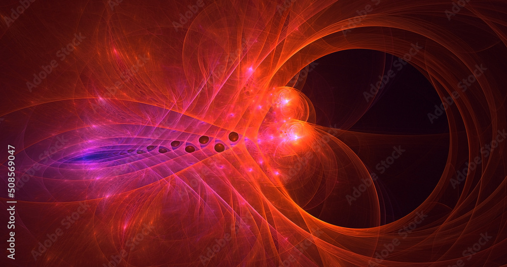 Obraz premium 3D rendering abstract multicolor fractal light background