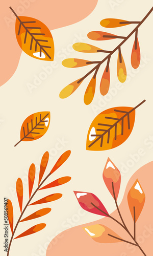 autumn season postcard