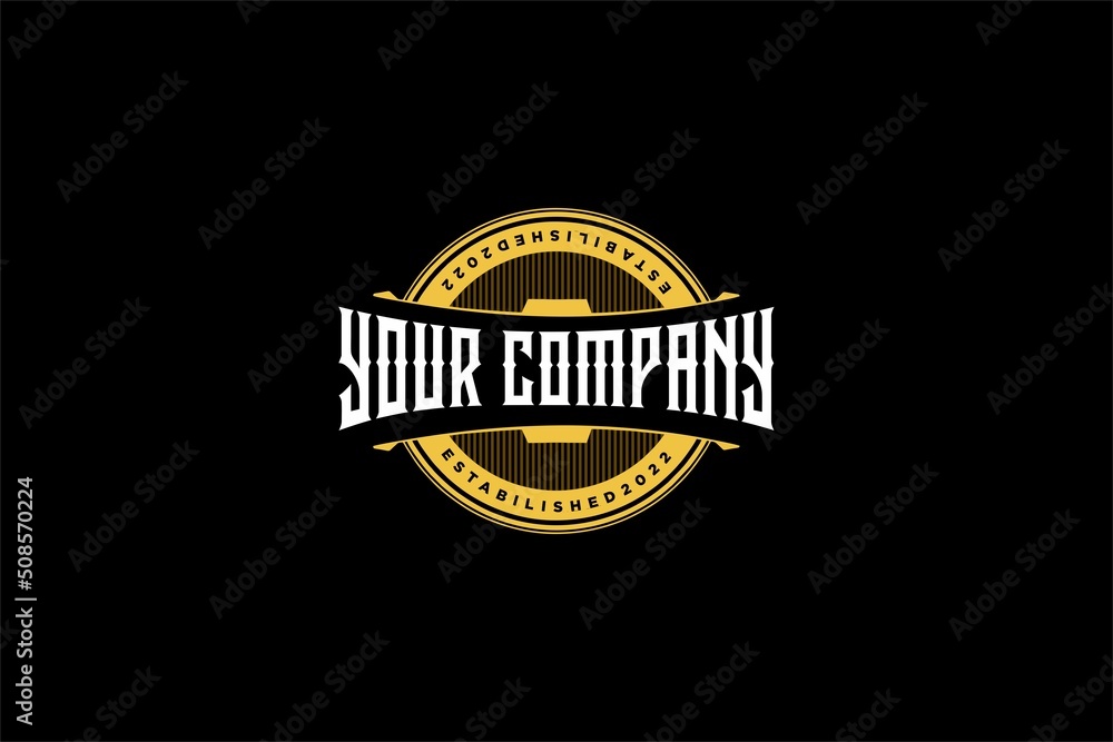 DECORATIVE GOLD LOGO STYLE FOR BUSINESS