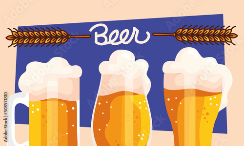beer lettering and containers