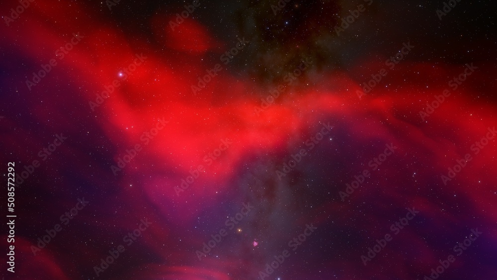 Fototapeta premium Universe filled with stars, nebula and galaxy