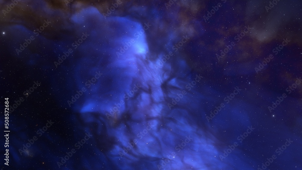 Fototapeta premium Universe filled with stars, nebula and galaxy