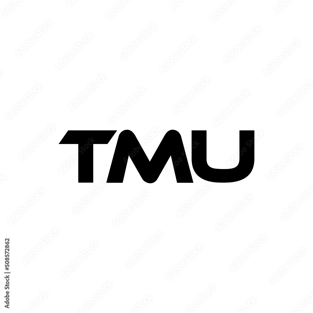 TMU letter logo design with white background in illustrator, vector logo modern alphabet font overlap style. calligraphy designs for logo, Poster, Invitation, etc.