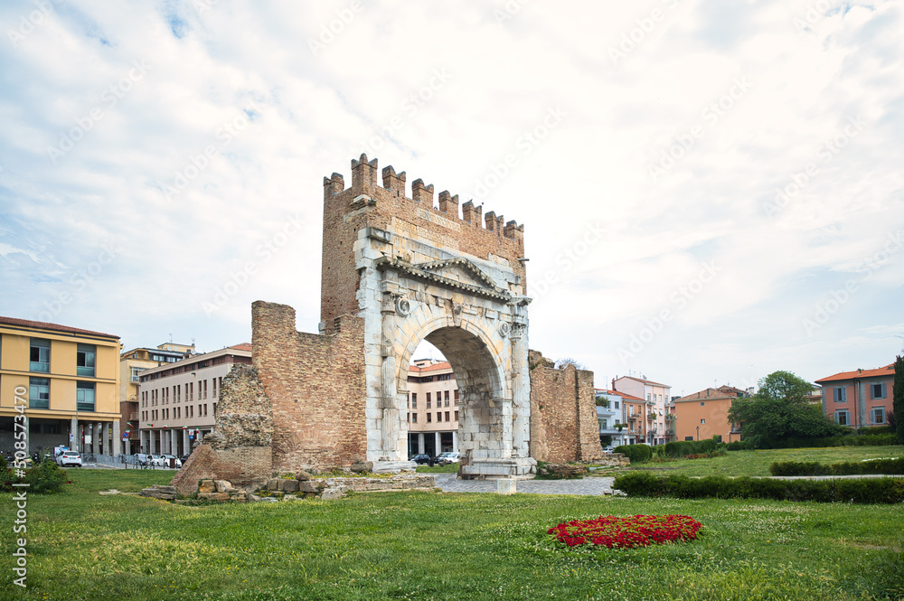 Ancient Romance arch of August oa Rimini