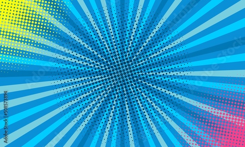Blue abstract comic cartoon background