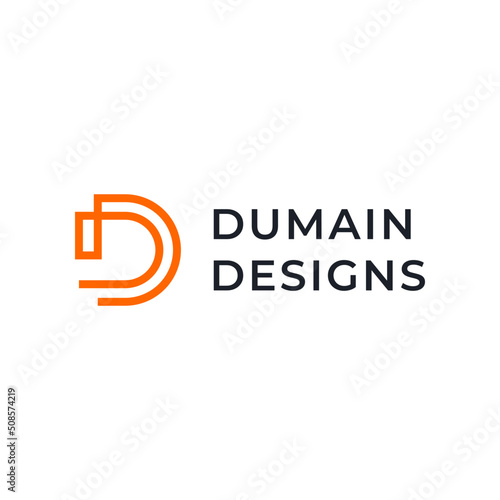 simple letter double D logo design