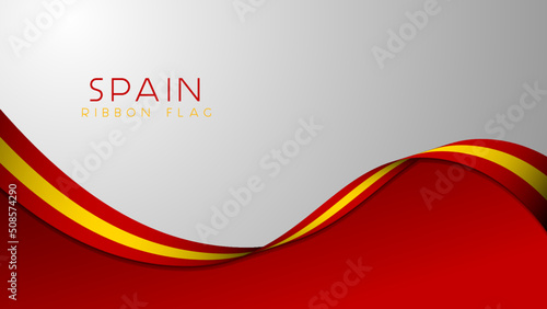 Spain ribbon flag
