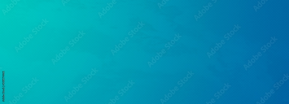 Cyan blue gradient background blank. Horizontal banner or wallpaper tamplate. Copy space, place for text, text area. Bright illustration. Space metaverse web 3 technology texture