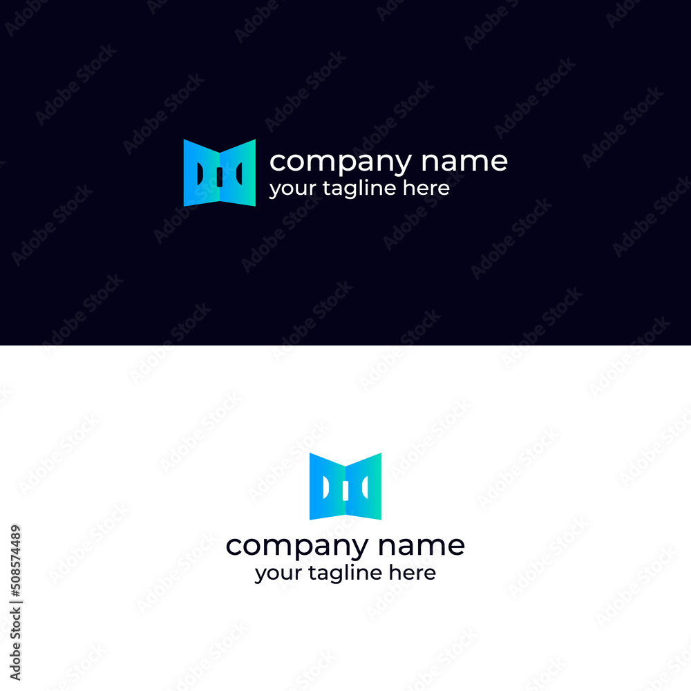Fototapeta premium M latter and real estate logo design