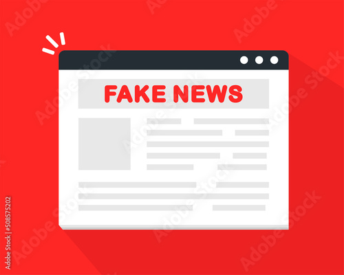 Hoax, fake news symbol. Vector illustration
