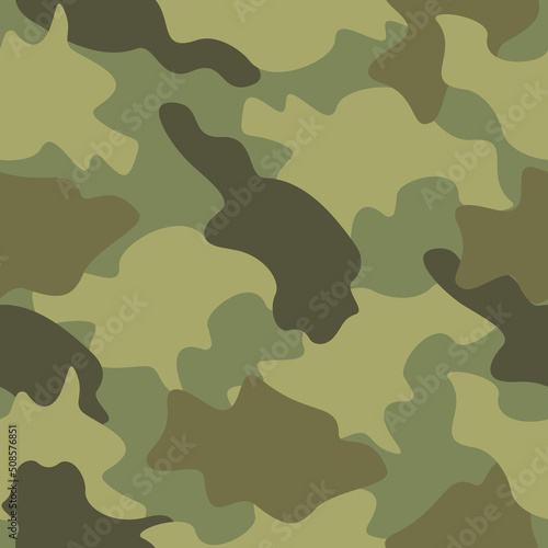 Camouflage in shades of green. Military camouflage. Seamless pattern. Can be used for wallpaper, fill web page background, surface textures
