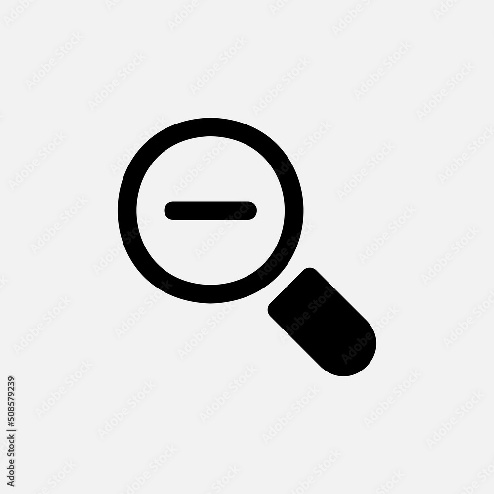 Zoom out icon in solid style about essentials, use for website mobile app presentation Zoom out icon in solid style about essentials, use for website mobile app presentation