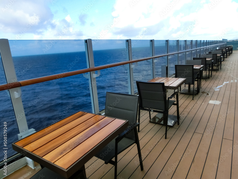 Luxury Cruise Ship Deck at day Luxury Cruise Ship Deck at day