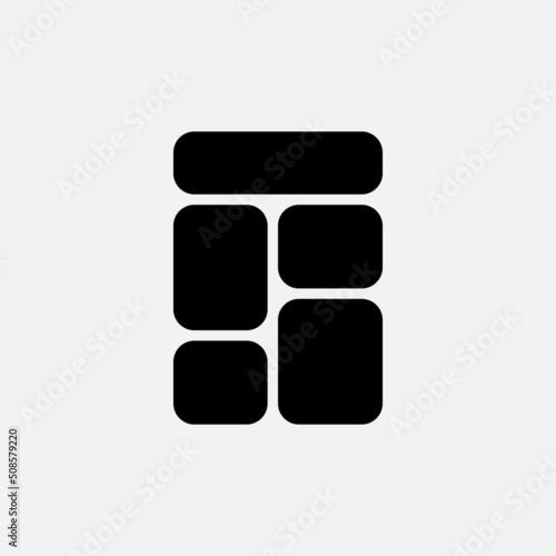 Dashboard icon in solid style about essentials, use for website mobile app presentation