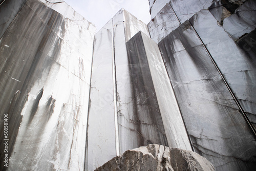 Abandoned marble quarry on the Apuan Alps photo