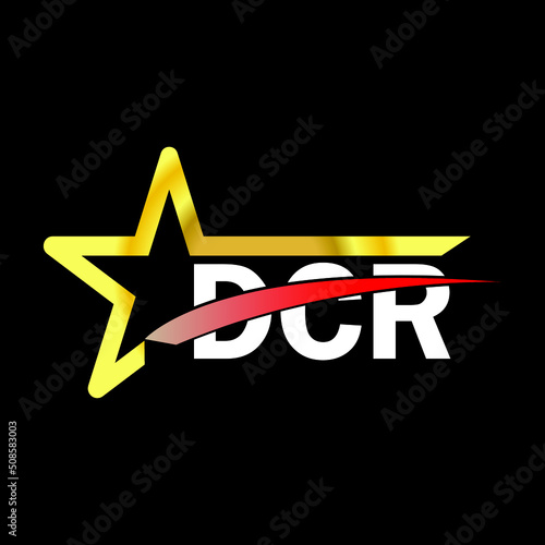 DCR letter logo design. DCR creative  letter logo. simple and modern letter logo. DCR alphabet letter logo for business. Creative corporate identity and lettering. vector modern logo  photo
