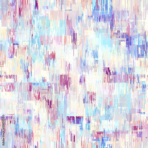 Vector image with imitation of grunge datamoshing texture.