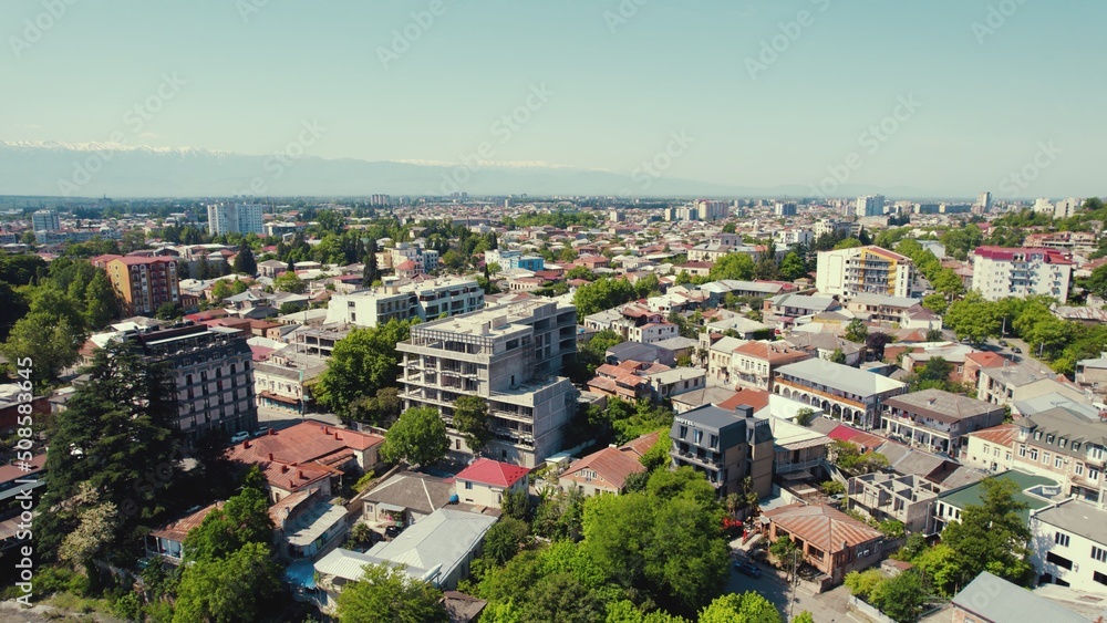 panorama view of the city of Kutaisi in the Imereti region, Georgia. . High quality photo