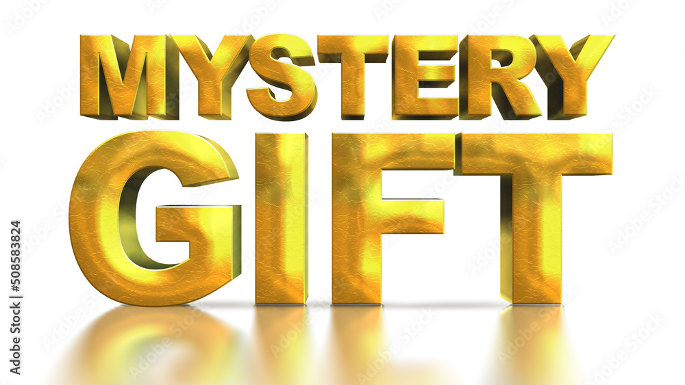 Gift gold 3D letters isolated on a white background. Girt golden lettering 3d illustration Gift gold 3D letters isolated on a white background. Girt golden lettering 3d illustration