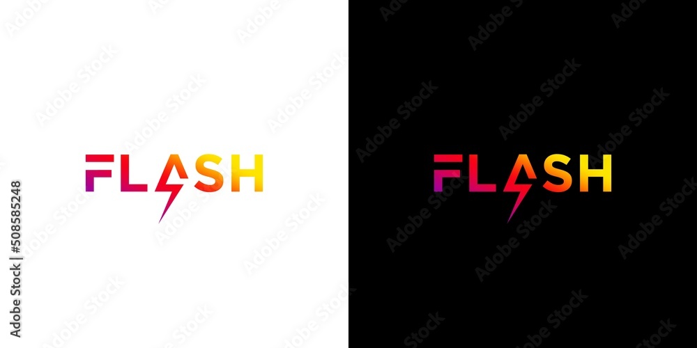 Modern and elegant flash logo design