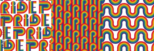 Pride lgbtq rainbow seamless pattern for print