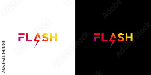 Modern and elegant flash logo design