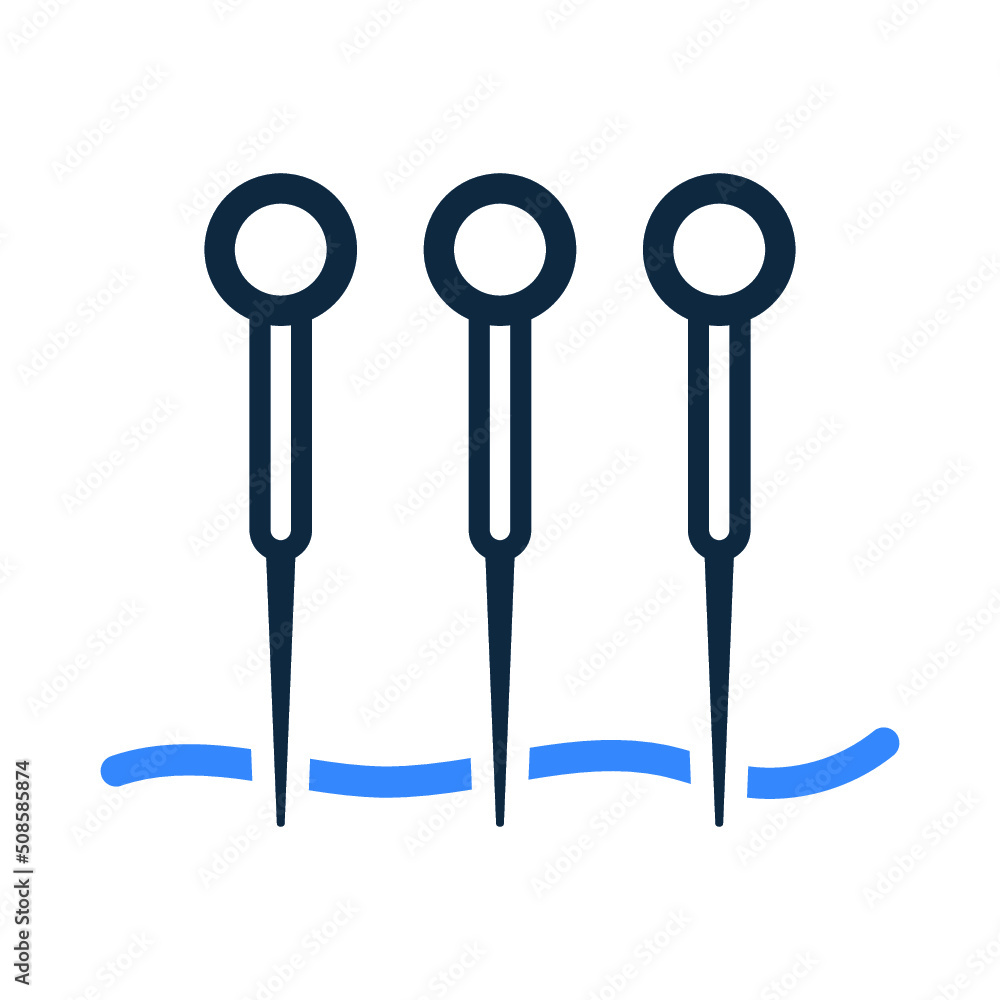 Acupuncture, needles icon. Simple editable vector illustration. Acupuncture, needles icon. Simple editable vector illustration.