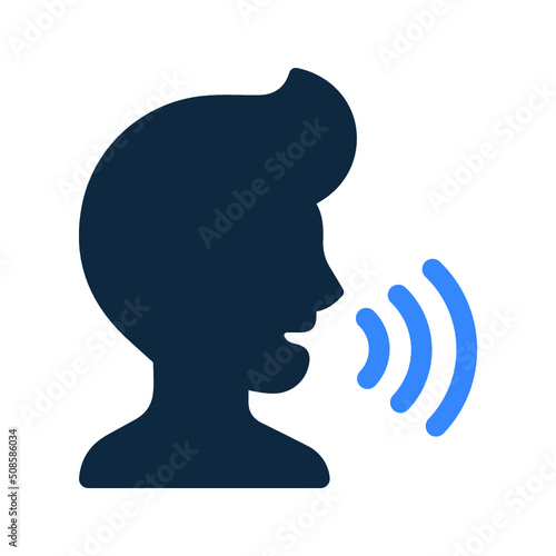 Speech disorder icon. Simple editable vector illustration.