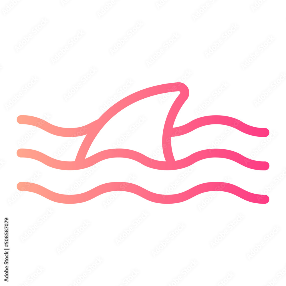 shark gradient icon shark gradient icon