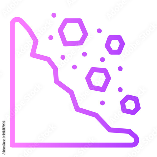 landslide gradient icon