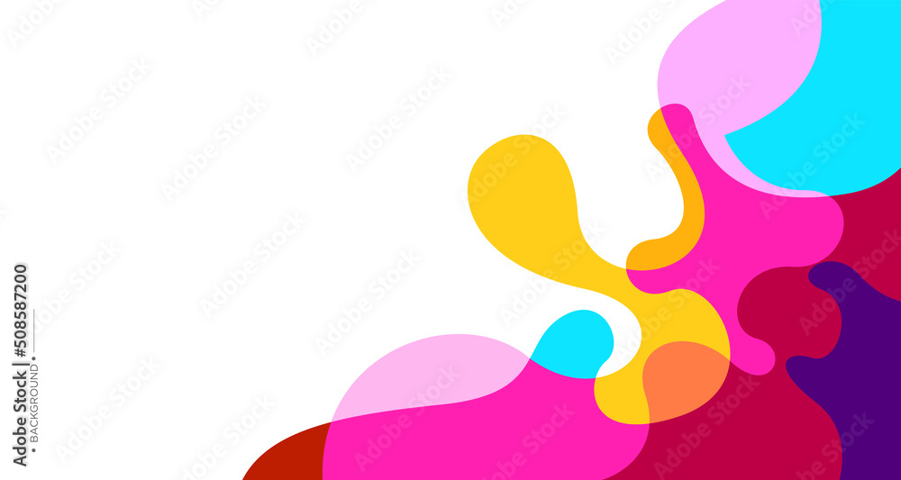 Colorful abstract liquid and fluid background for banner