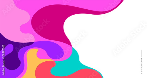 Colorful abstract liquid and fluid background for banner