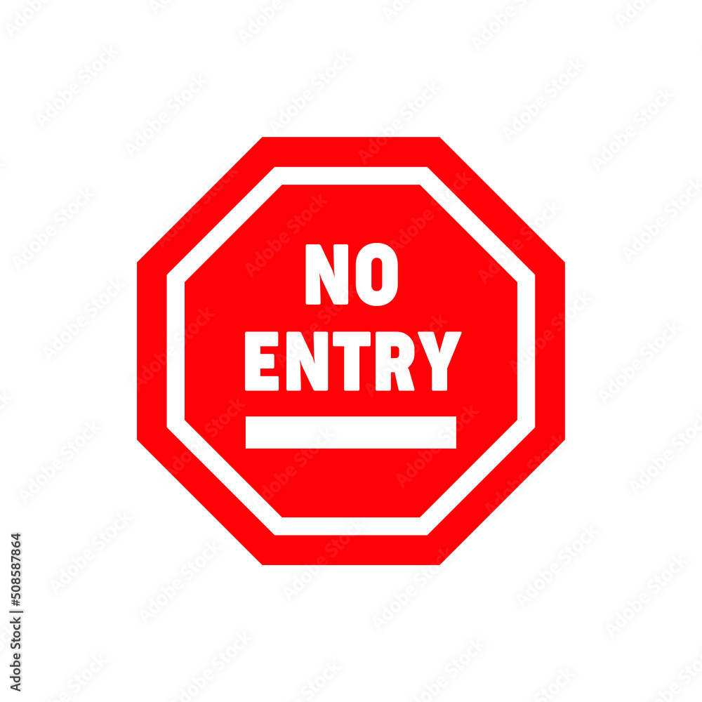 No entry sign icon. vector illustration No entry sign icon. vector illustration