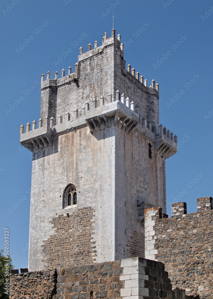 Historic tower of the Beja castle, Alentejo - Portugal 